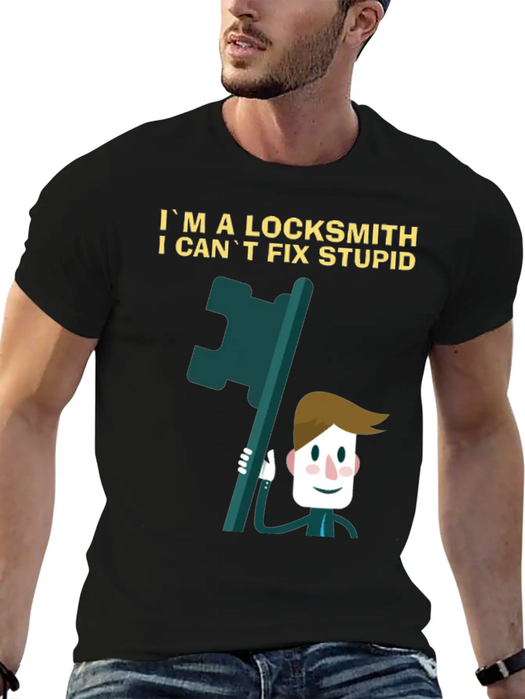 Fix Stupid Locksmith Lock Picking Pick Picker Key Unisex Short Sleeve Soft Cotton T-Shirt – Casual Everyday Wear