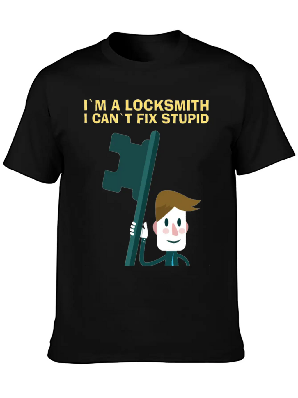 Fix Stupid Locksmith Lock Picking Pick Picker Key Unisex Short Sleeve Soft Cotton T-Shirt – Casual Everyday Wear