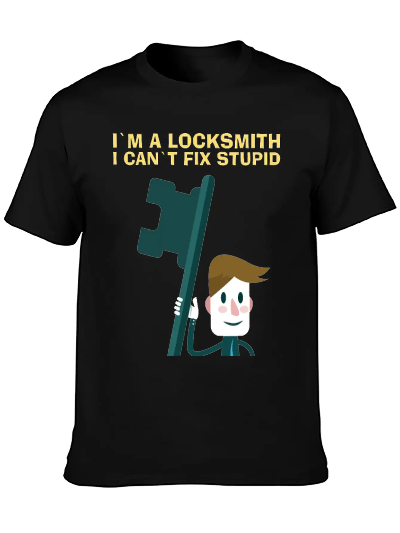 Fix Stupid Locksmith Lock Picking Pick Picker Key Unisex Short Sleeve Soft Cotton T-Shirt – Casual Everyday Wear