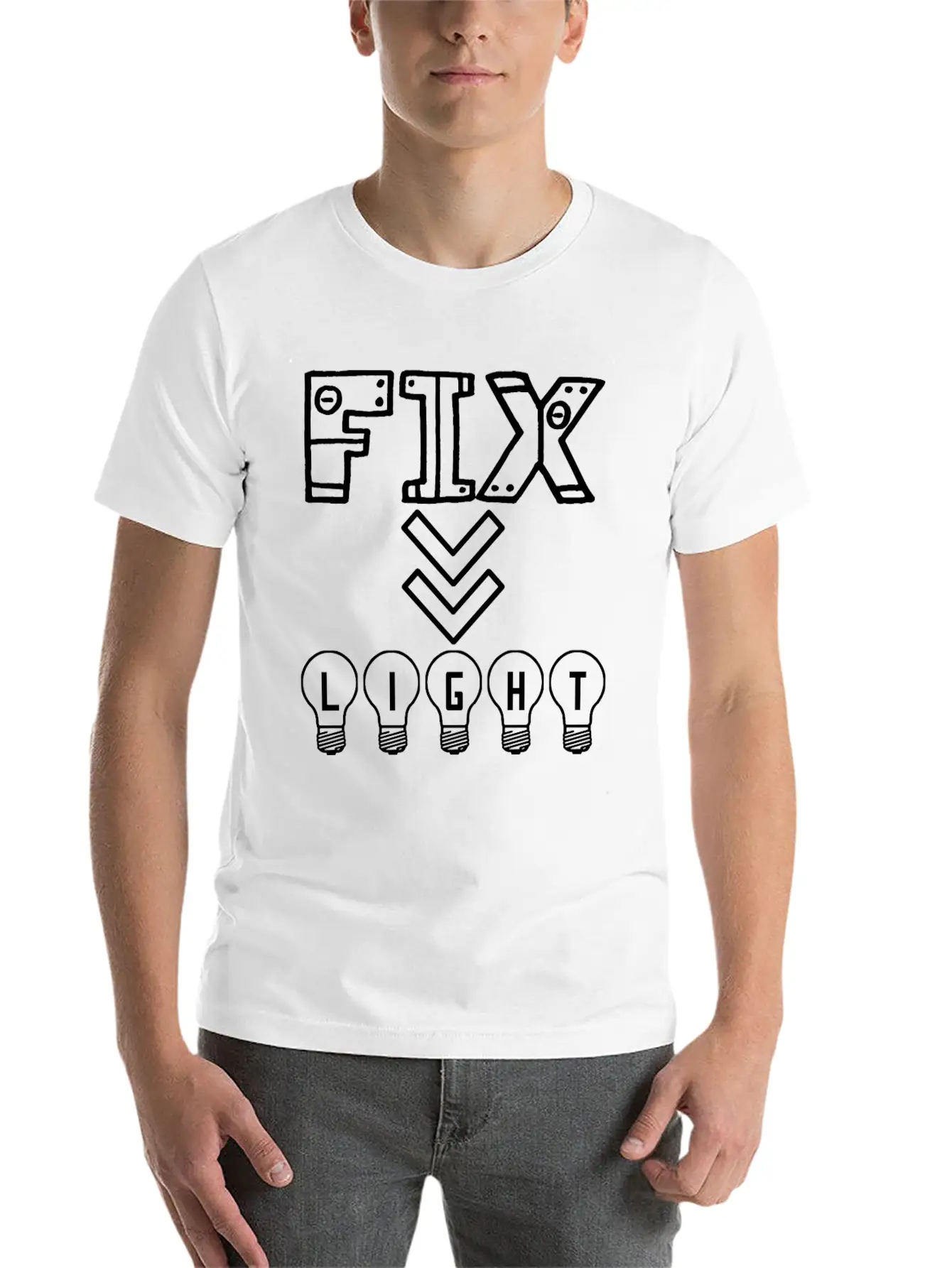 Fix Your Lights Will Guide Your Home Unisex Casual T-Shirt – Clean Design For Daily Comfort