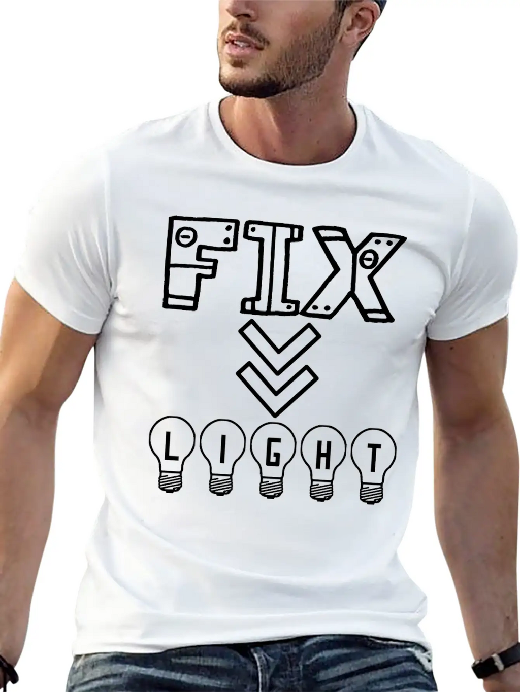 Fix Your Lights Will Guide Your Home Unisex Casual T-Shirt – Clean Design For Daily Comfort