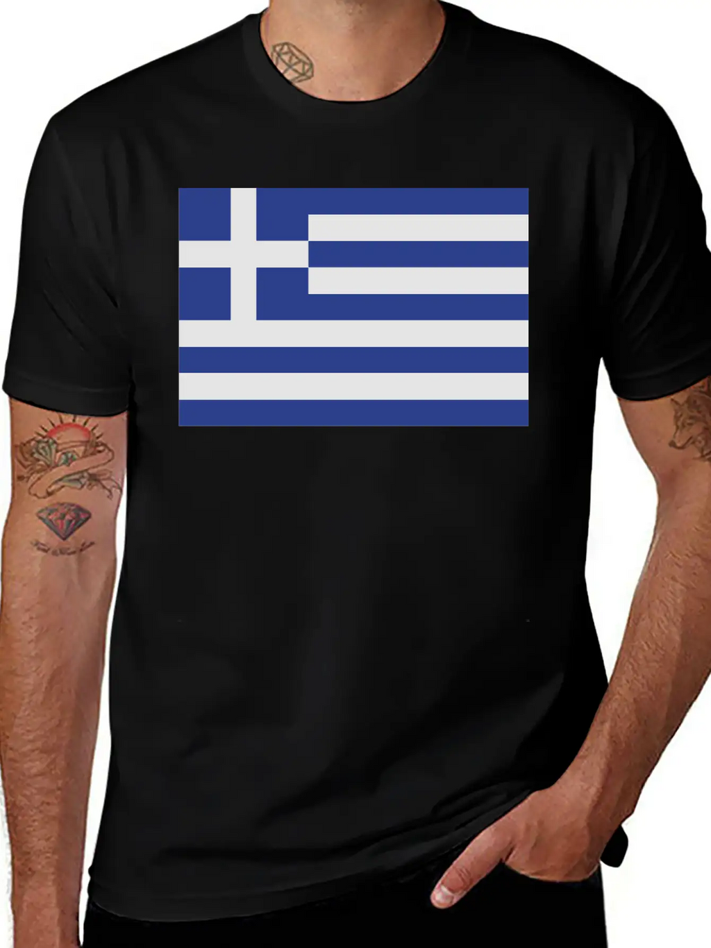Flag Greece Casual Graphic T-Shirt – Simple And Comfortable Daily Wear