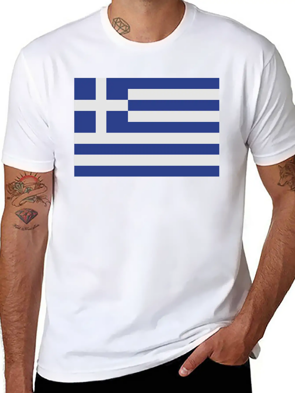 Flag Greece Casual Graphic T-Shirt – Simple And Comfortable Daily Wear