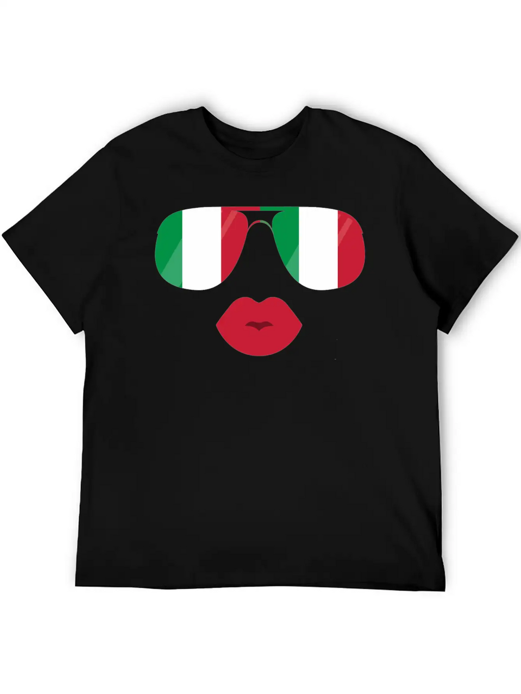 Flag Italia Sunglasses Lips Italian Flags Jacket Casual Graphic T-Shirt – Simple And Comfortable Daily Wear