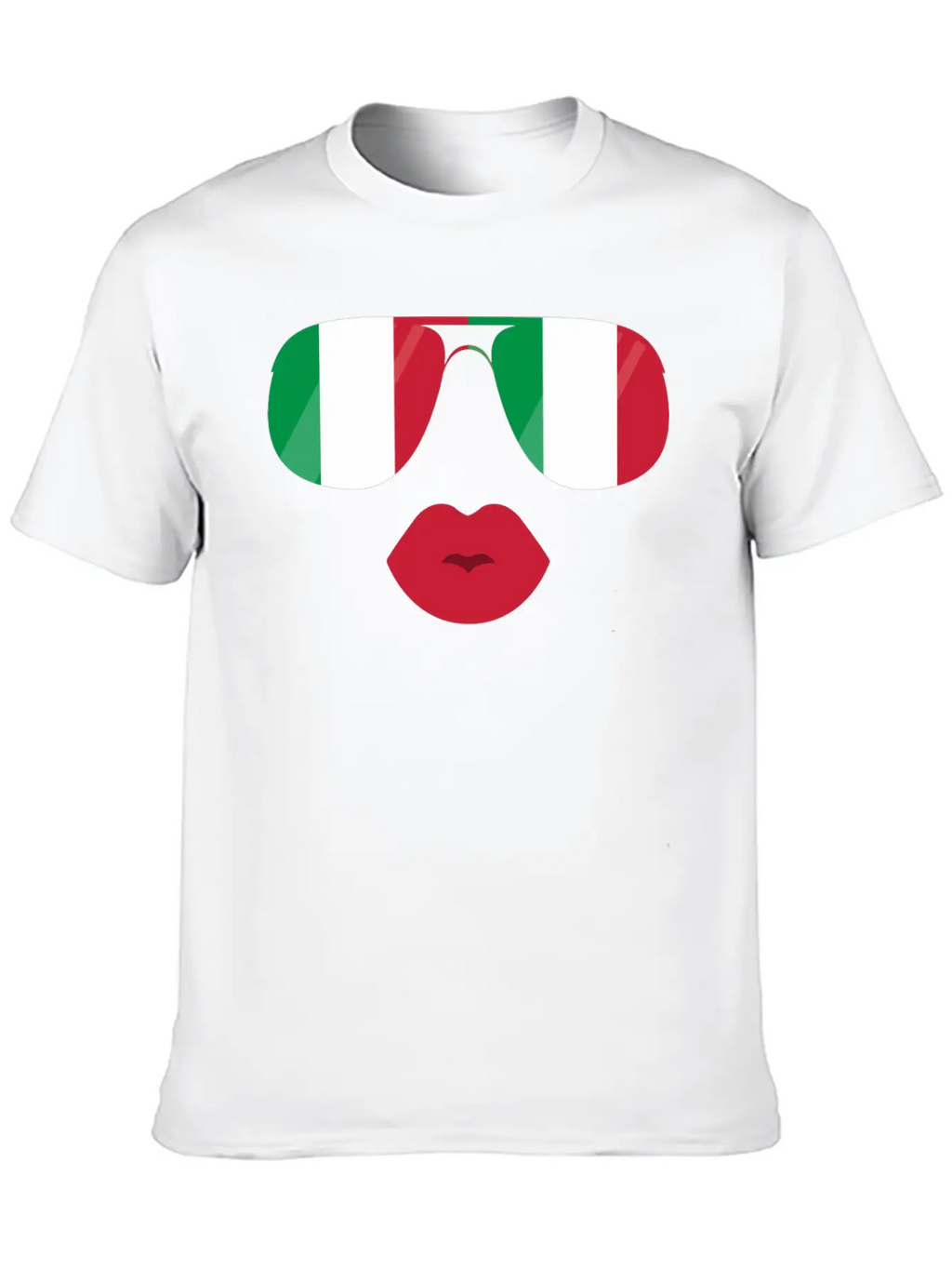 Flag Italia Sunglasses Lips Italian Flags Jacket Casual Graphic T-Shirt – Simple And Comfortable Daily Wear