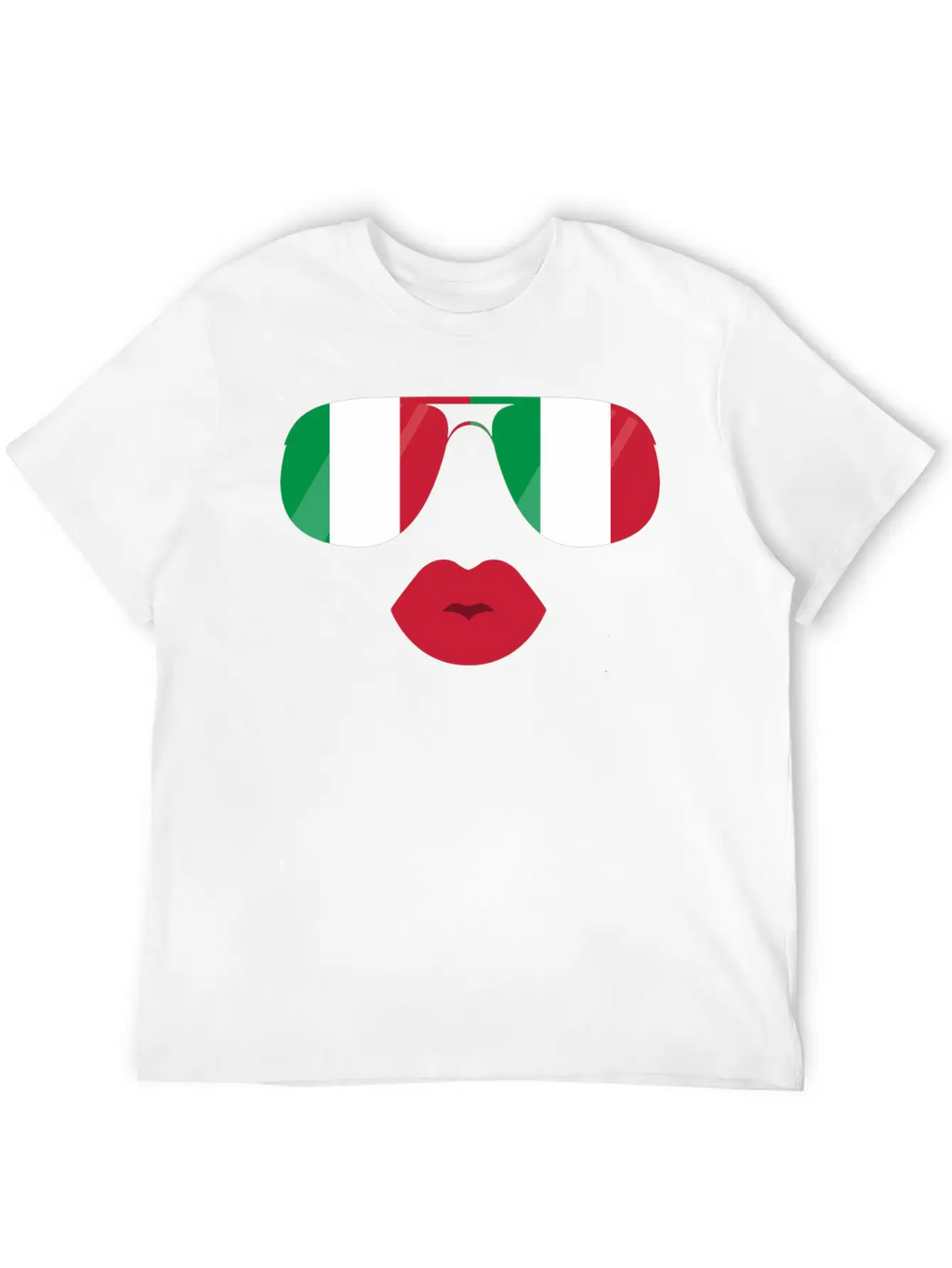 Flag Italia Sunglasses Lips Italian Flags Jacket Casual Graphic T-Shirt – Simple And Comfortable Daily Wear