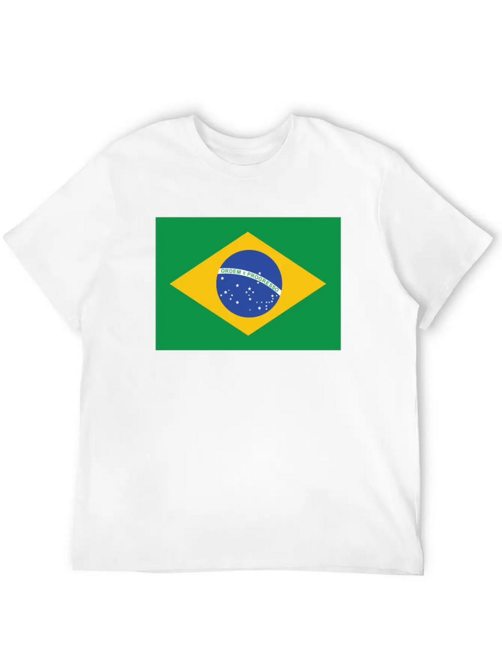 Flag Of Brazil Cool Brazilian Flag Casual Graphic T-Shirt – Simple And Comfortable Daily Wear