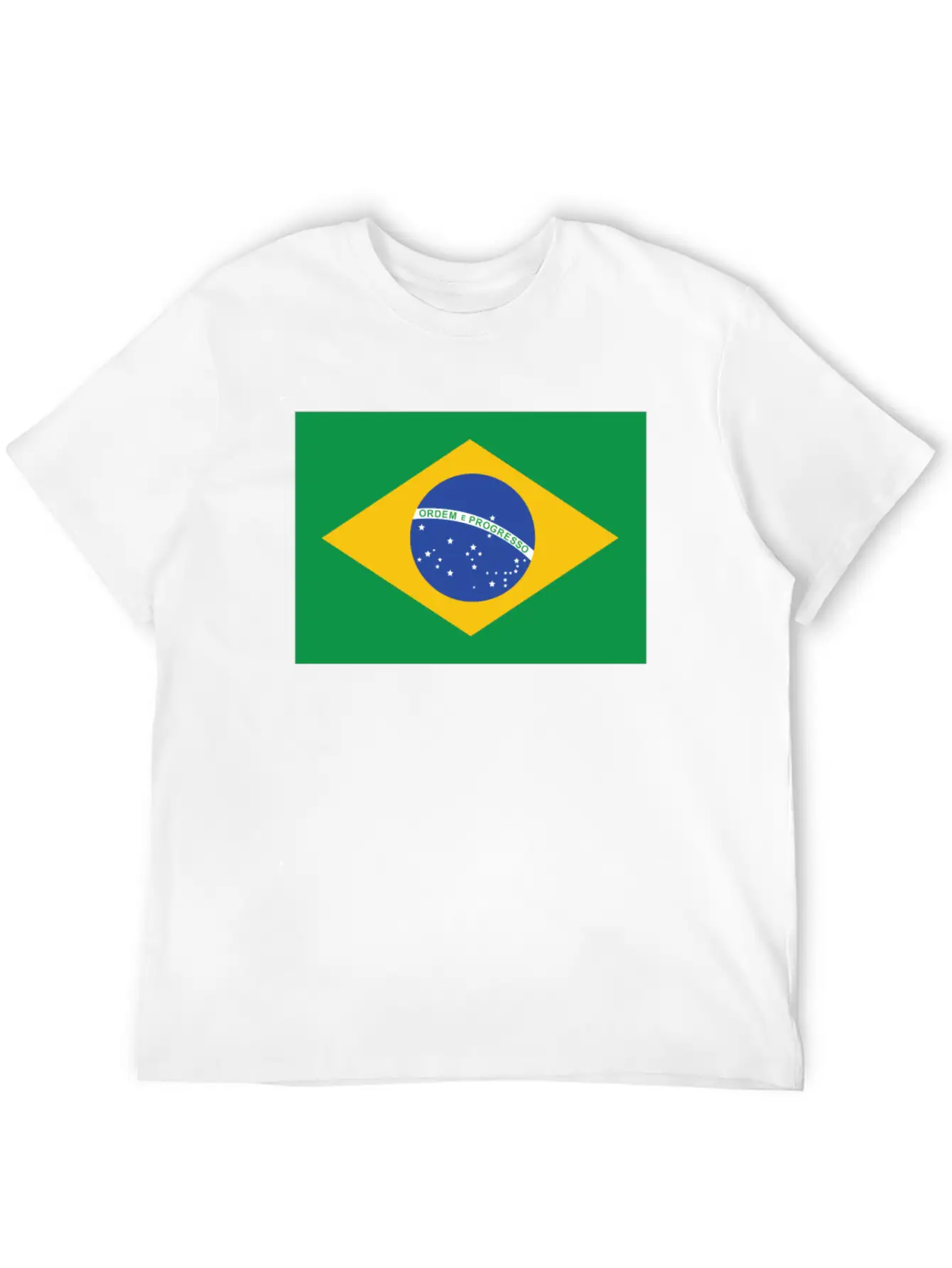 Flag Of Brazil Cool Brazilian Flag Casual Graphic T-Shirt – Simple And Comfortable Daily Wear