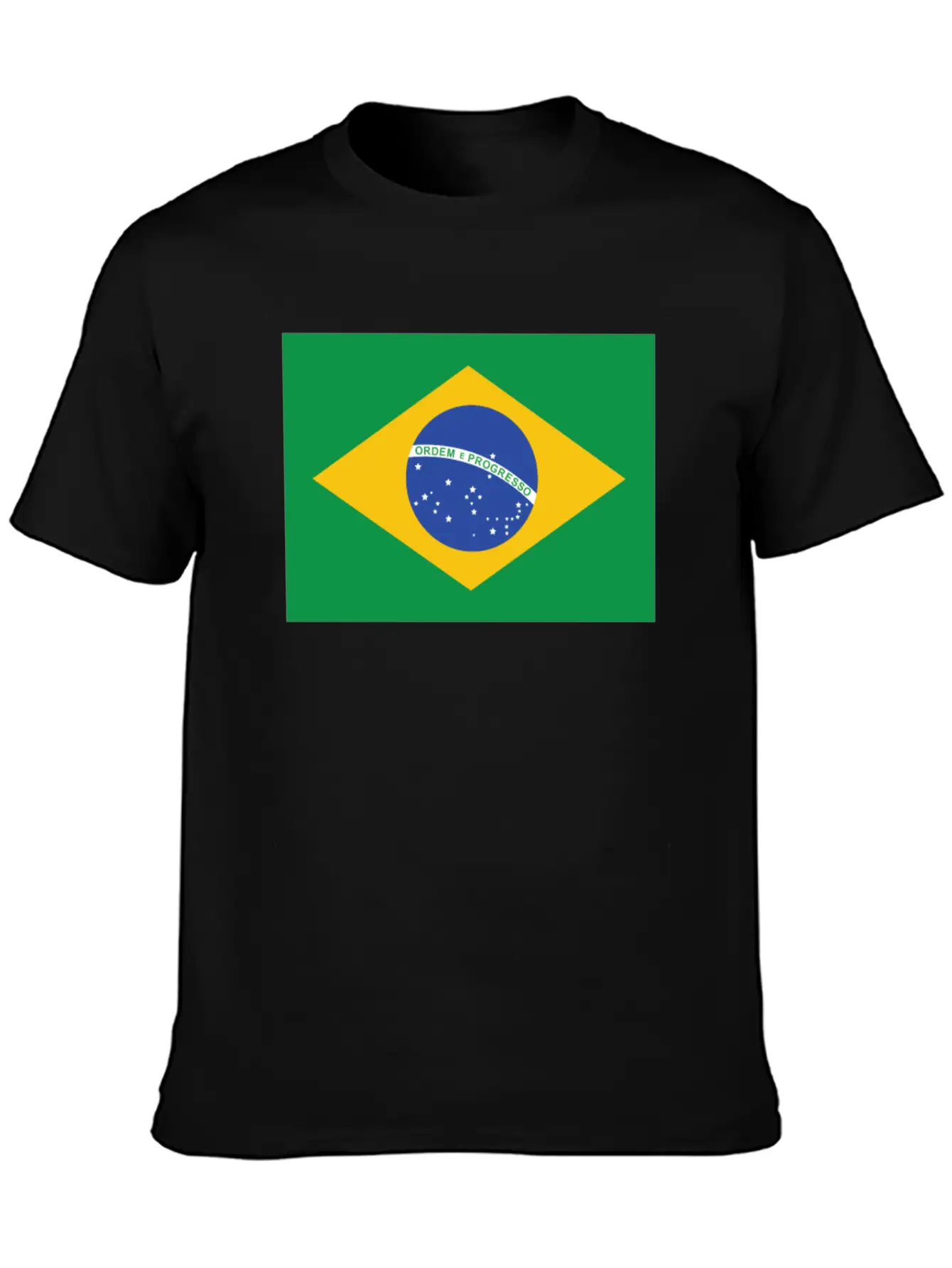 Flag Of Brazil Cool Brazilian Flag Casual Graphic T-Shirt – Simple And Comfortable Daily Wear