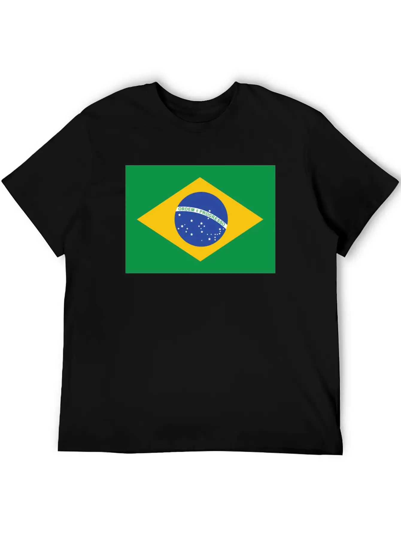 Flag Of Brazil Cool Brazilian Flag Casual Graphic T-Shirt – Simple And Comfortable Daily Wear
