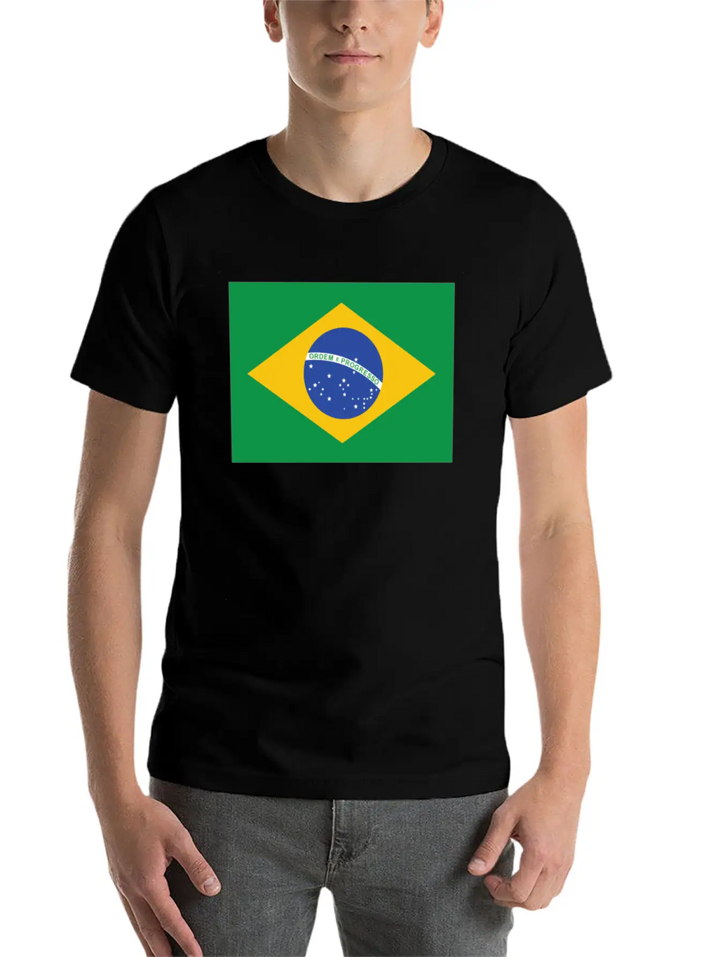 Flag Of Brazil Cool Brazilian Flag Casual Graphic T-Shirt – Simple And Comfortable Daily Wear