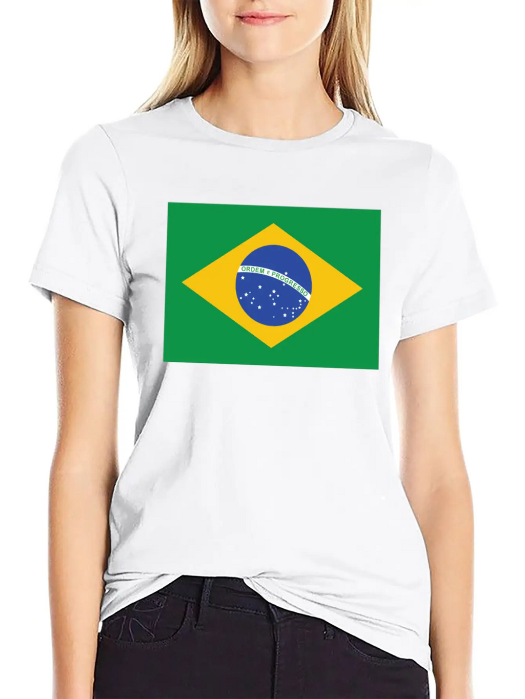 Flag Of Brazil Cool Brazilian Flag Casual Graphic T-Shirt – Simple And Comfortable Daily Wear