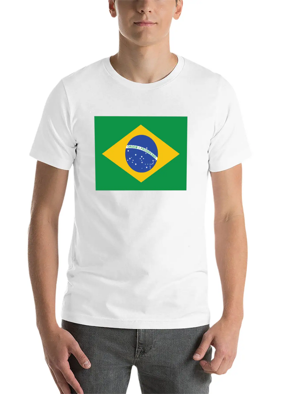 Flag Of Brazil Cool Brazilian Flag Casual Graphic T-Shirt – Simple And Comfortable Daily Wear