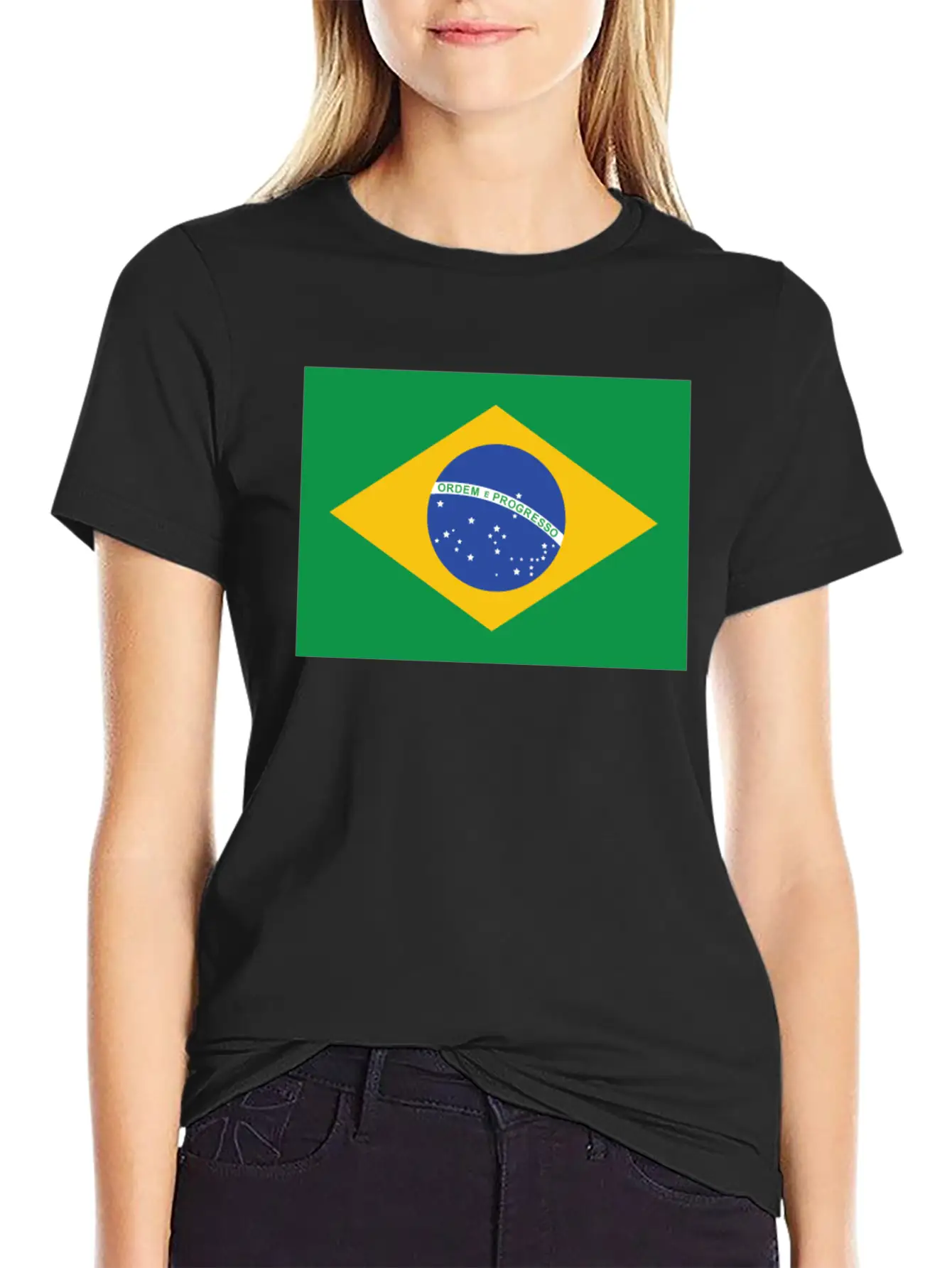 Flag Of Brazil Cool Brazilian Flag Casual Graphic T-Shirt – Simple And Comfortable Daily Wear