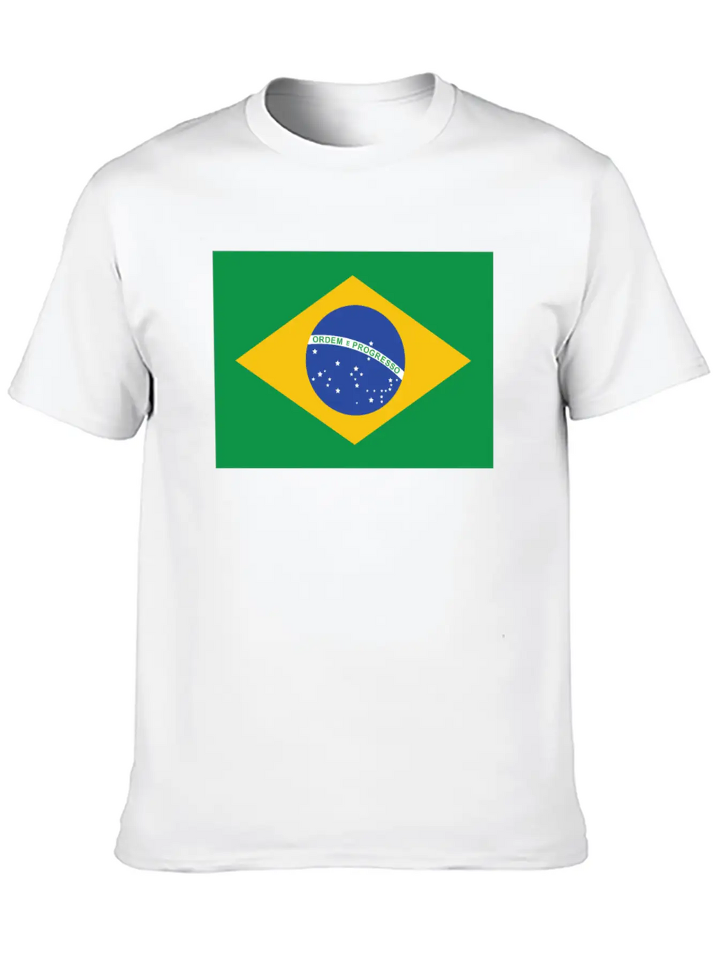 Flag Of Brazil Cool Brazilian Flag Casual Graphic T-Shirt – Simple And Comfortable Daily Wear