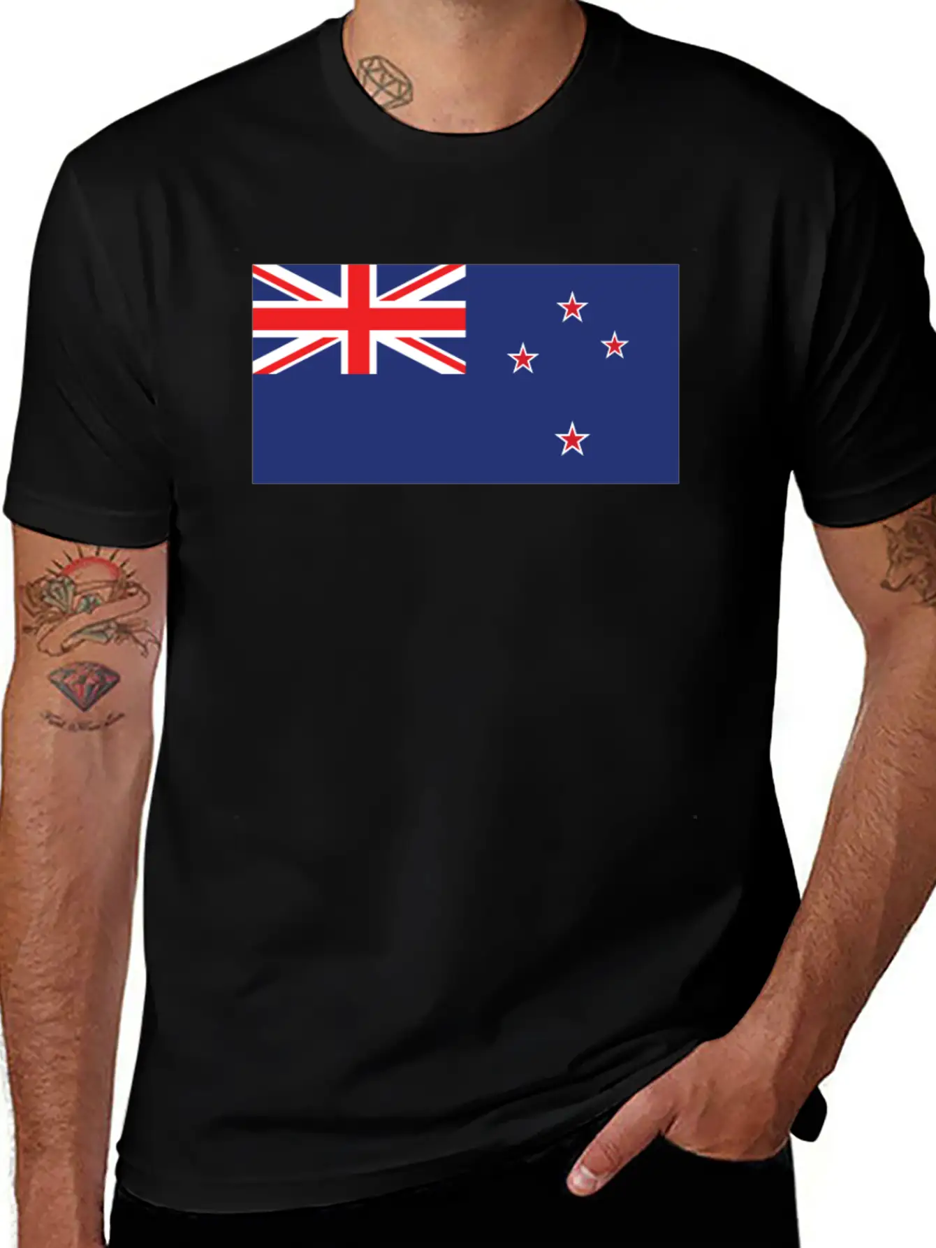 Flag Of New Zealand Cool Kiwi Flag Unisex Short Sleeve Soft Cotton T-Shirt – Casual Everyday Wear