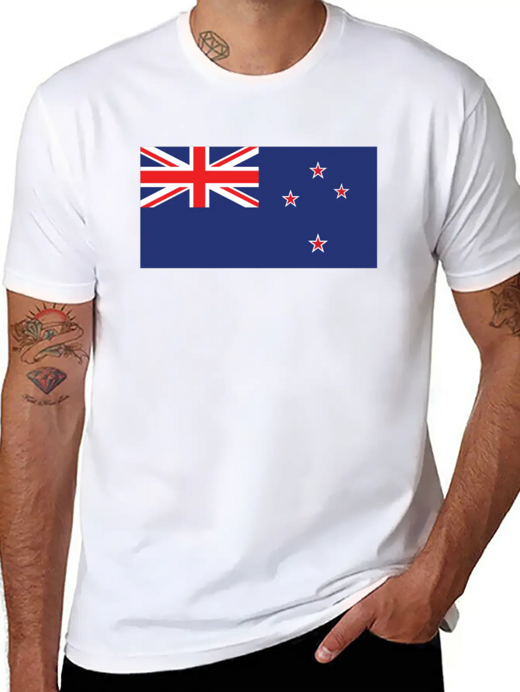 Flag Of New Zealand Cool Kiwi Flag Unisex Short Sleeve Soft Cotton T-Shirt – Casual Everyday Wear