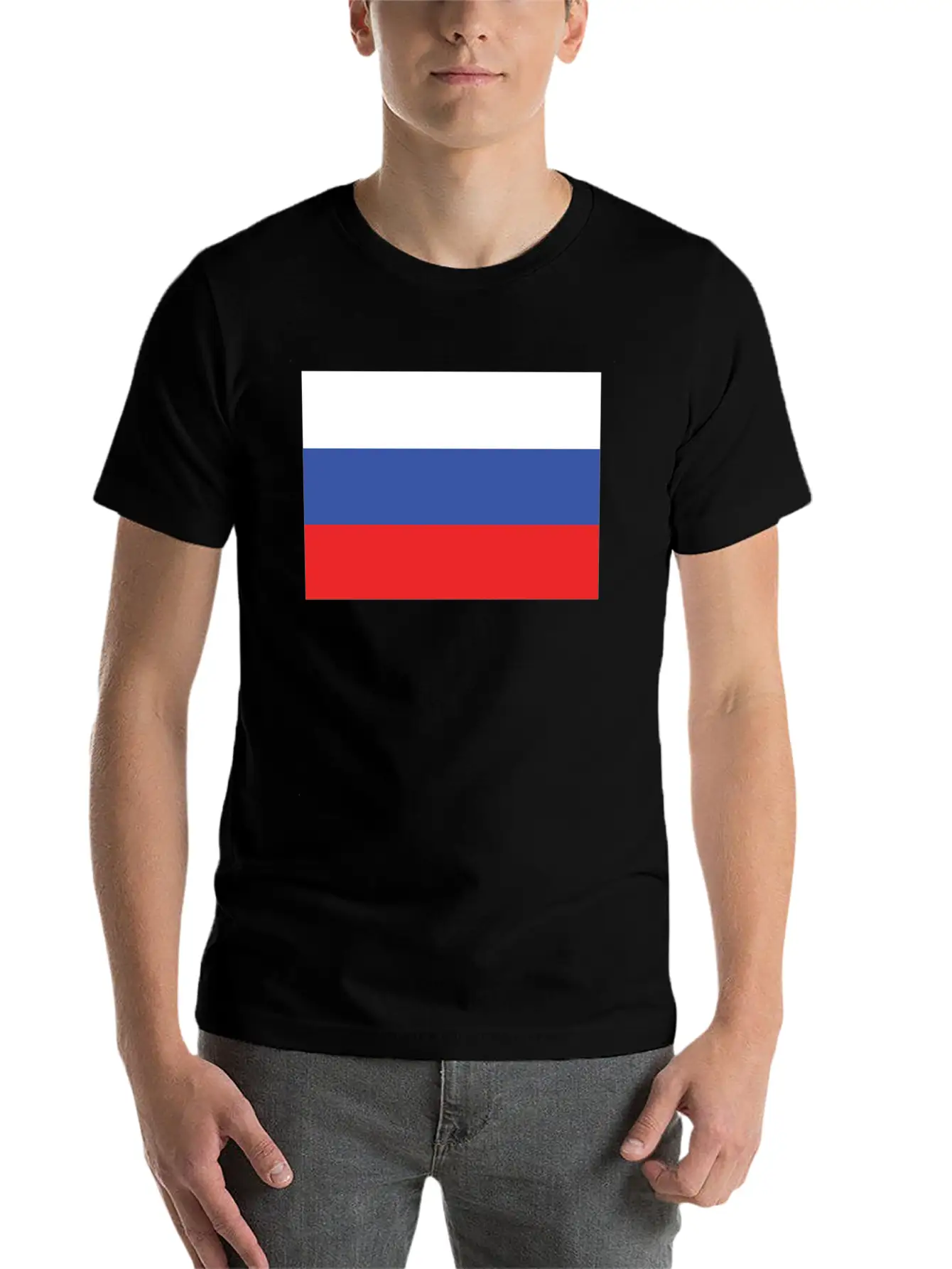 Flag Of Russia Cool Russian Flag Casual Graphic T-Shirt – Simple And Comfortable Daily Wear
