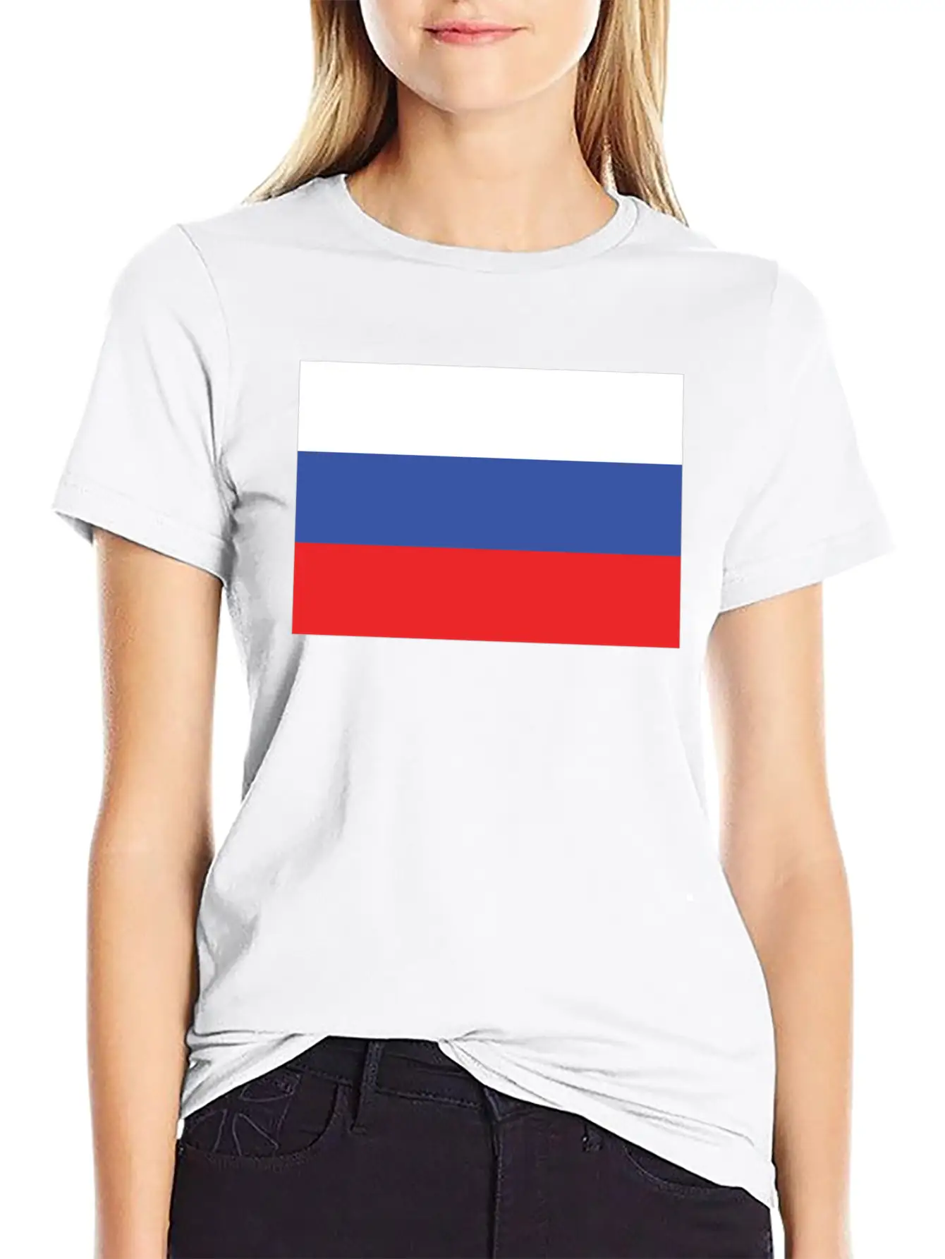Flag Of Russia Cool Russian Flag Casual Graphic T-Shirt – Simple And Comfortable Daily Wear