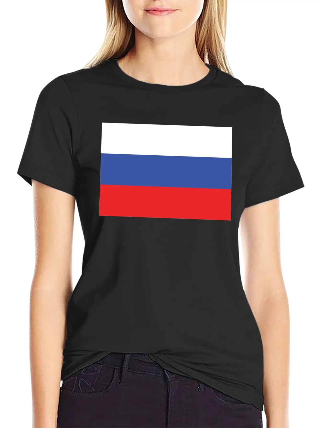 Flag Of Russia Cool Russian Flag Casual Graphic T-Shirt – Simple And Comfortable Daily Wear