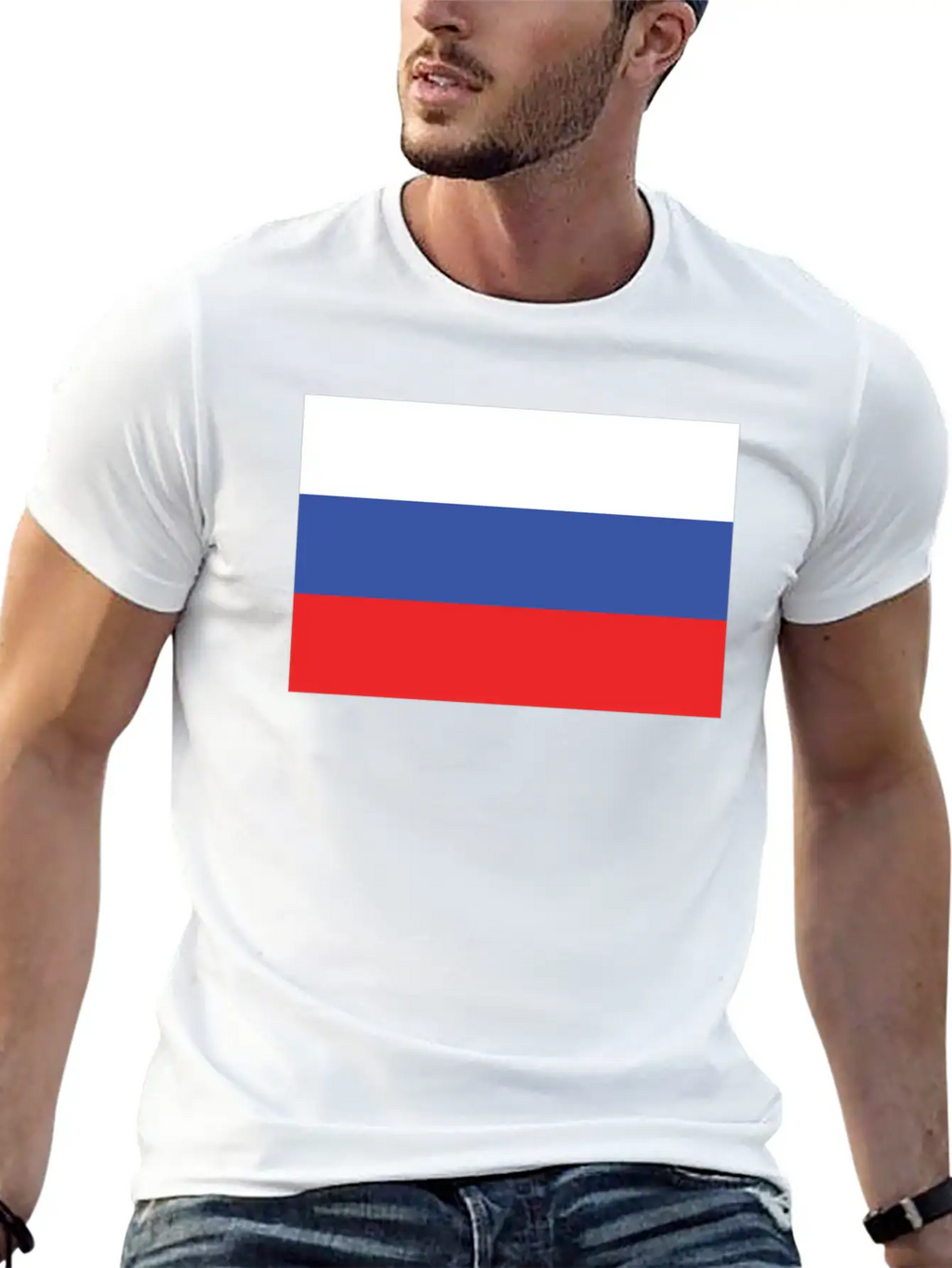 Flag Of Russia Cool Russian Flag Casual Graphic T-Shirt – Simple And Comfortable Daily Wear