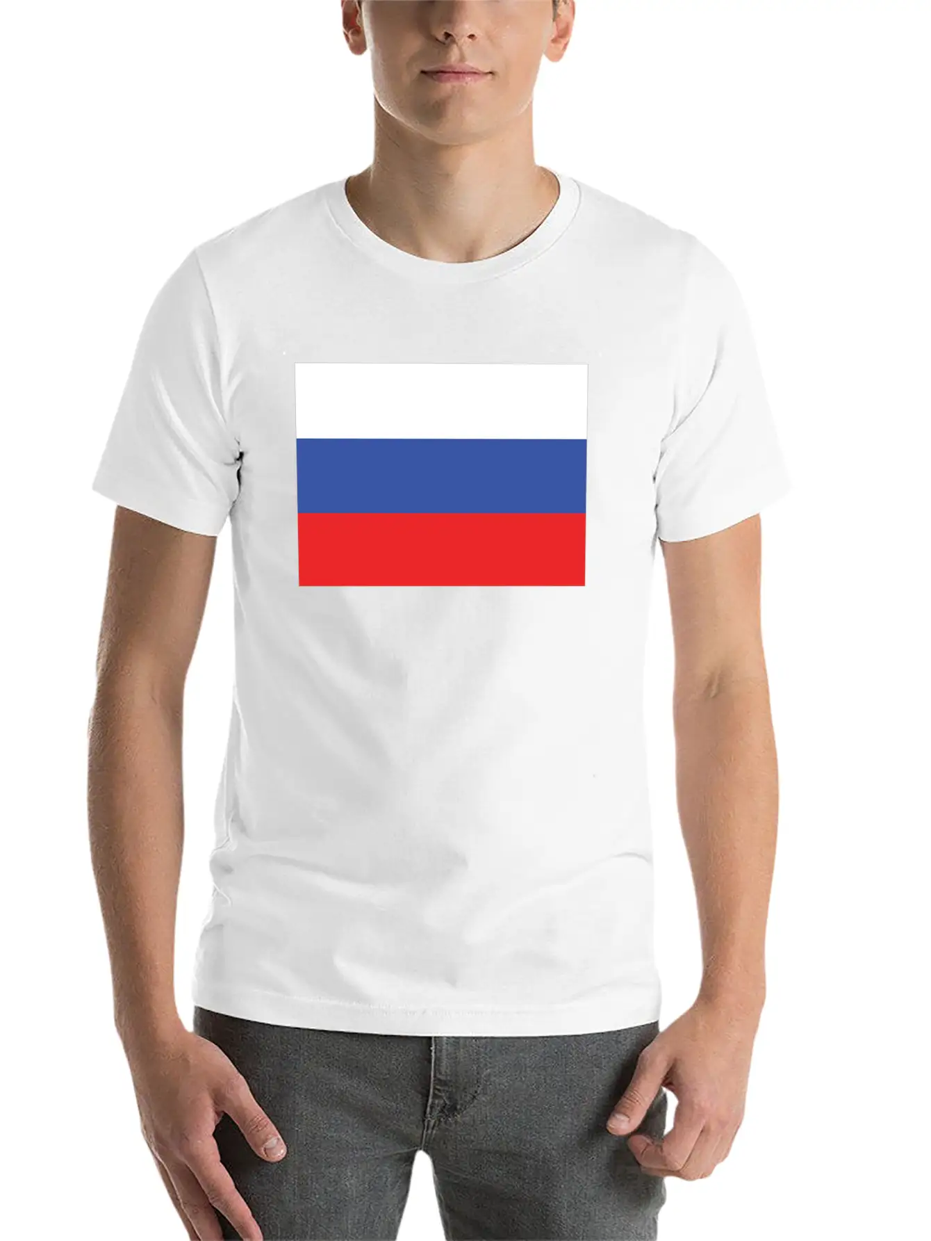 Flag Of Russia Cool Russian Flag Casual Graphic T-Shirt – Simple And Comfortable Daily Wear