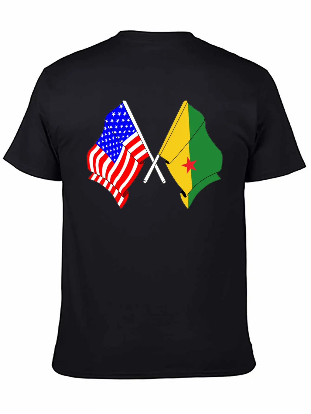 Flag USA, French Guiana Casual Graphic T-Shirt – Simple And Comfortable Daily Wear