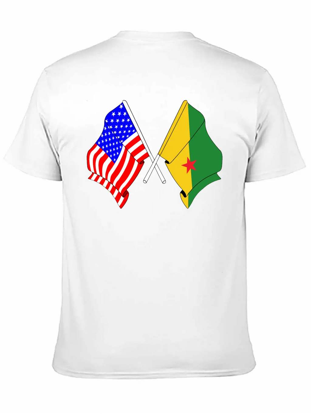Flag USA, French Guiana Casual Graphic T-Shirt – Simple And Comfortable Daily Wear