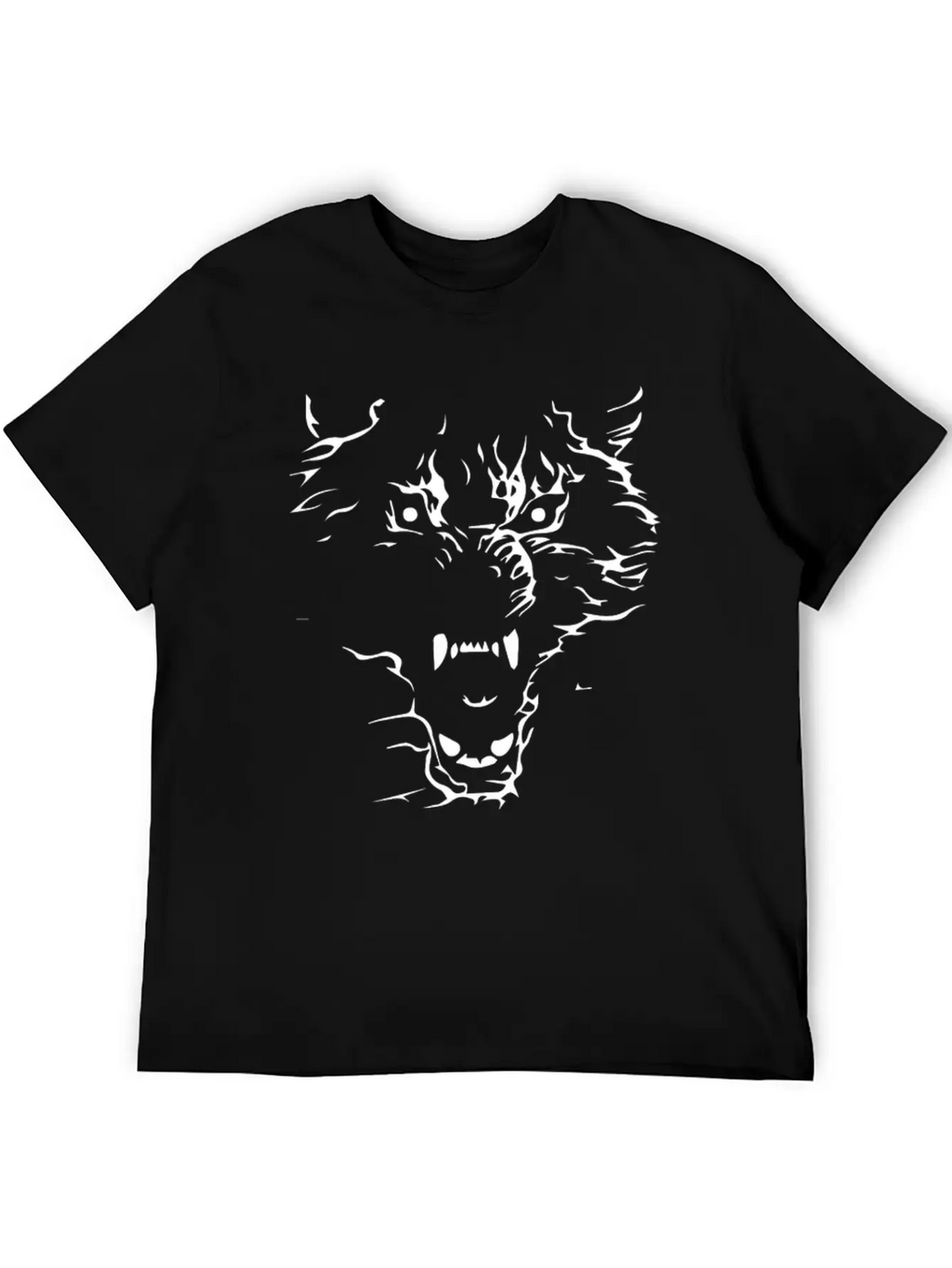 Flaming Wolf Unisex Casual T-Shirt – Clean Design For Daily Comfort