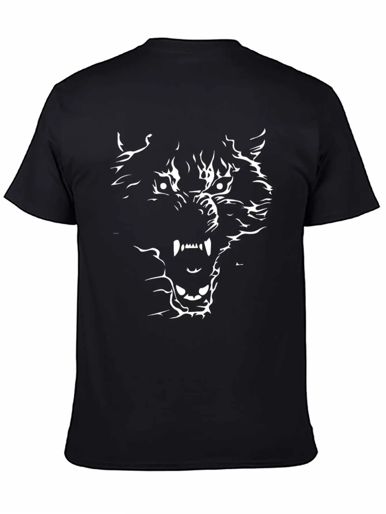 Flaming Wolf Unisex Casual T-Shirt – Clean Design For Daily Comfort