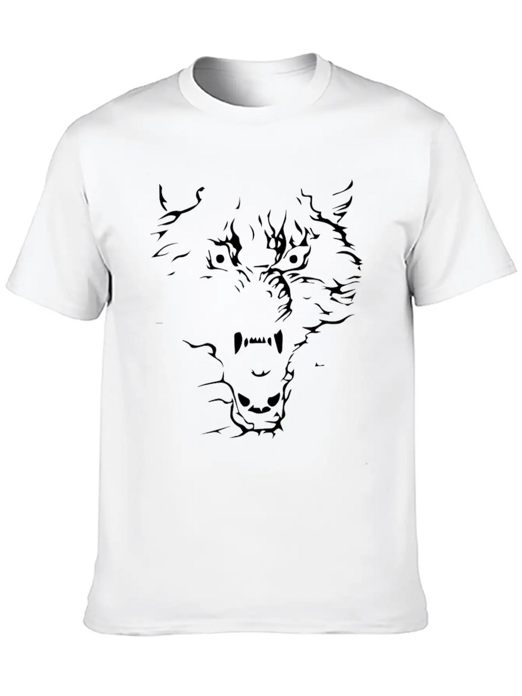 Flaming Wolf Unisex Casual T-Shirt – Clean Design For Daily Comfort