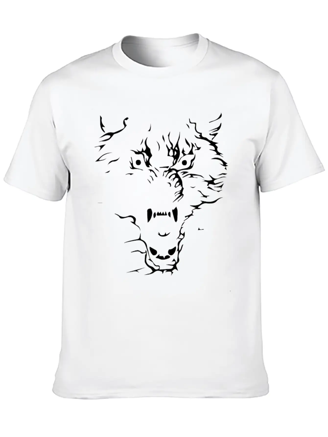 Flaming Wolf Unisex Casual T-Shirt – Clean Design For Daily Comfort