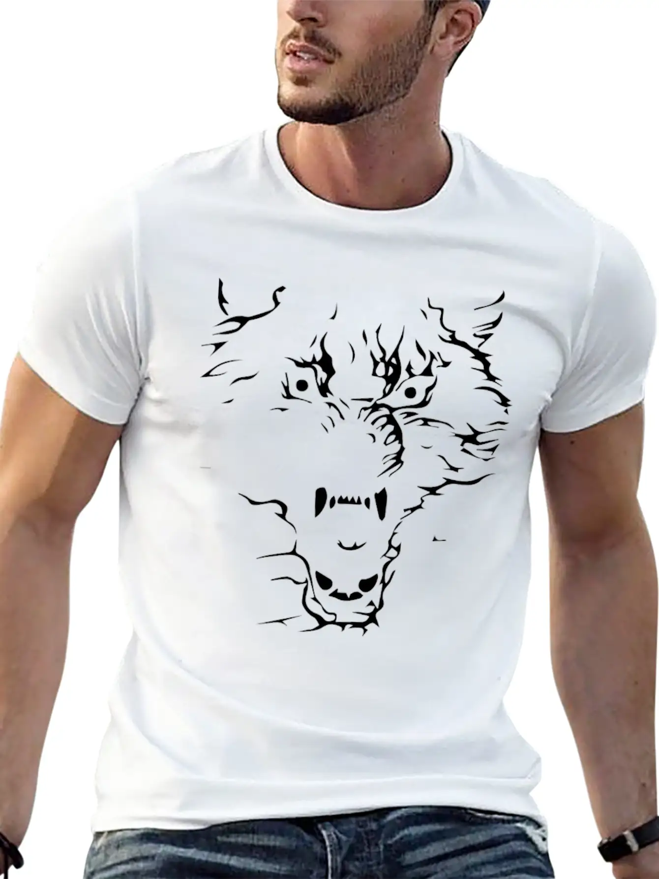 Flaming Wolf Unisex Casual T-Shirt – Clean Design For Daily Comfort