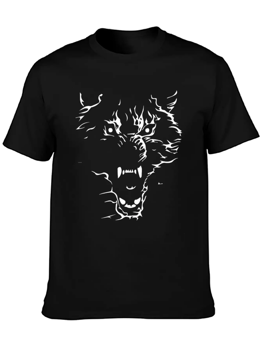 Flaming Wolf Unisex Casual T-Shirt – Clean Design For Daily Comfort
