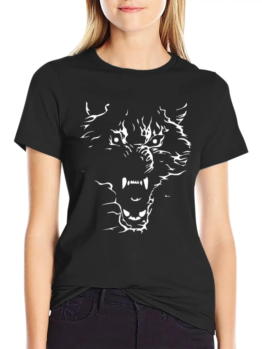 Flaming Wolf Unisex Casual T-Shirt – Clean Design For Daily Comfort