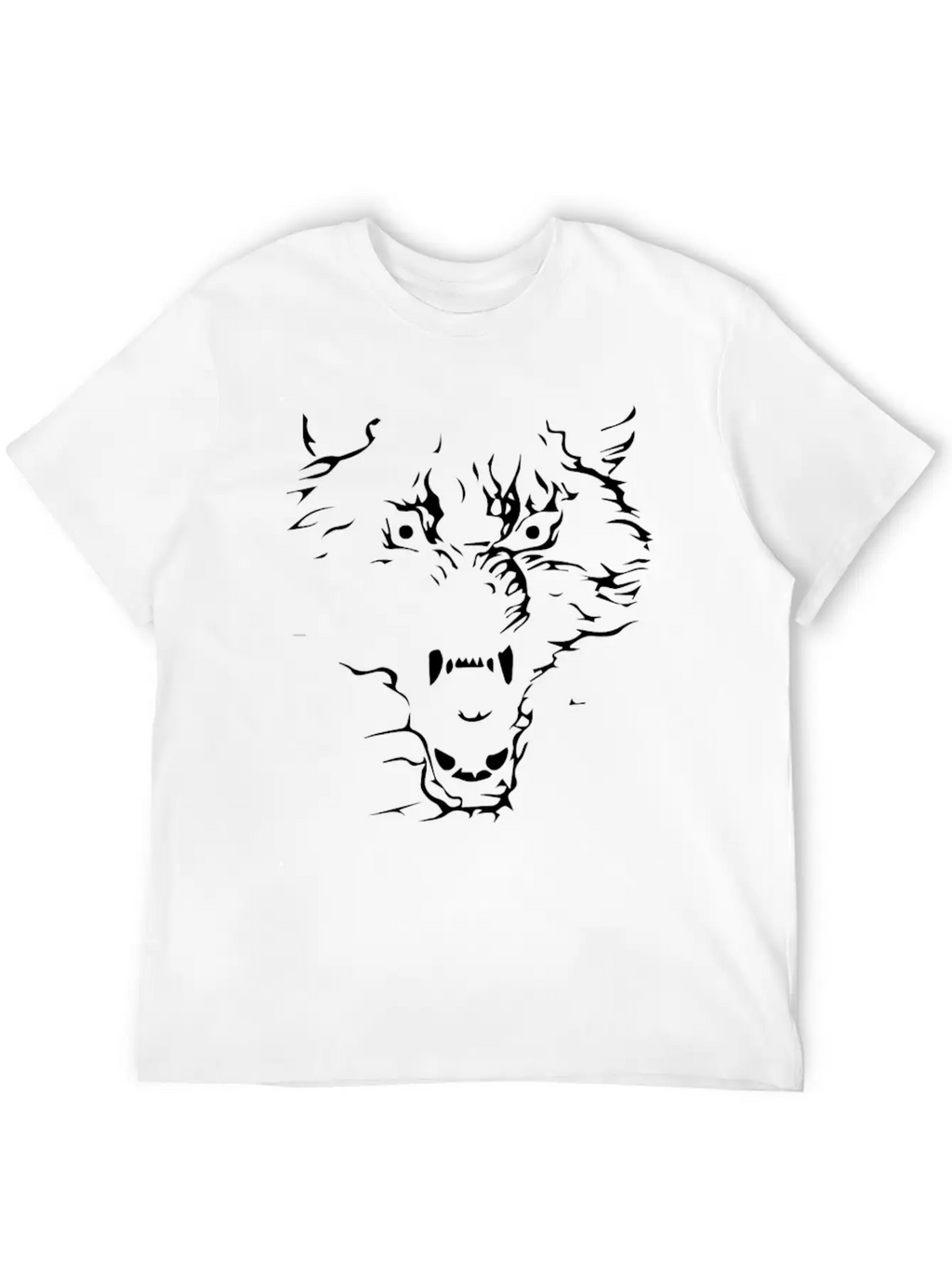 Flaming Wolf Unisex Casual T-Shirt – Clean Design For Daily Comfort
