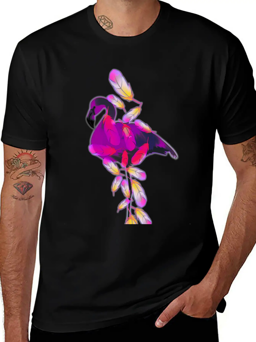 Flamingo Breathable Soft Cotton T-Shirt – Timeless Casual Look