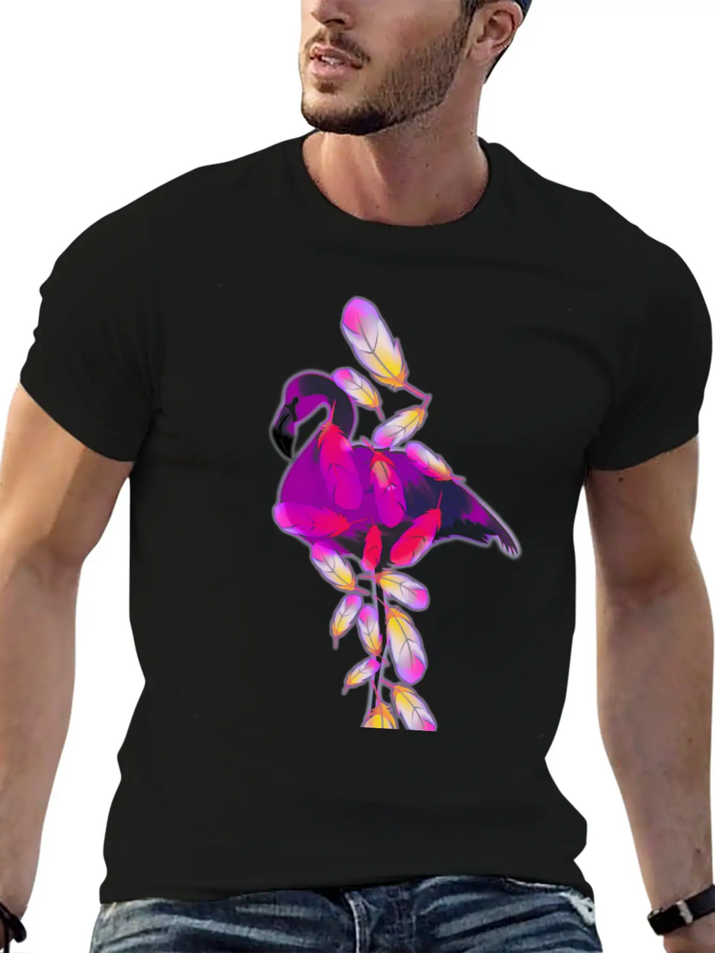 Flamingo Breathable Soft Cotton T-Shirt – Timeless Casual Look