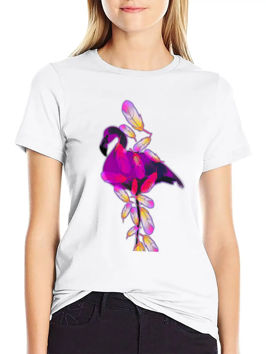 Flamingo Breathable Soft Cotton T-Shirt – Timeless Casual Look