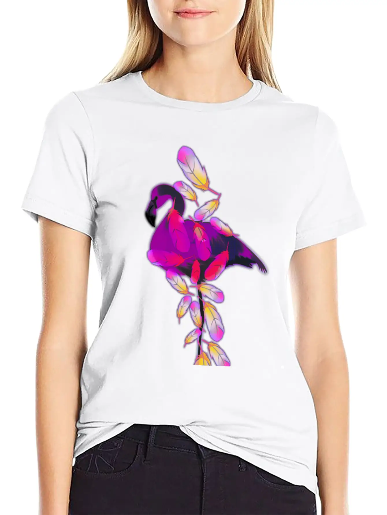 Flamingo Breathable Soft Cotton T-Shirt – Timeless Casual Look