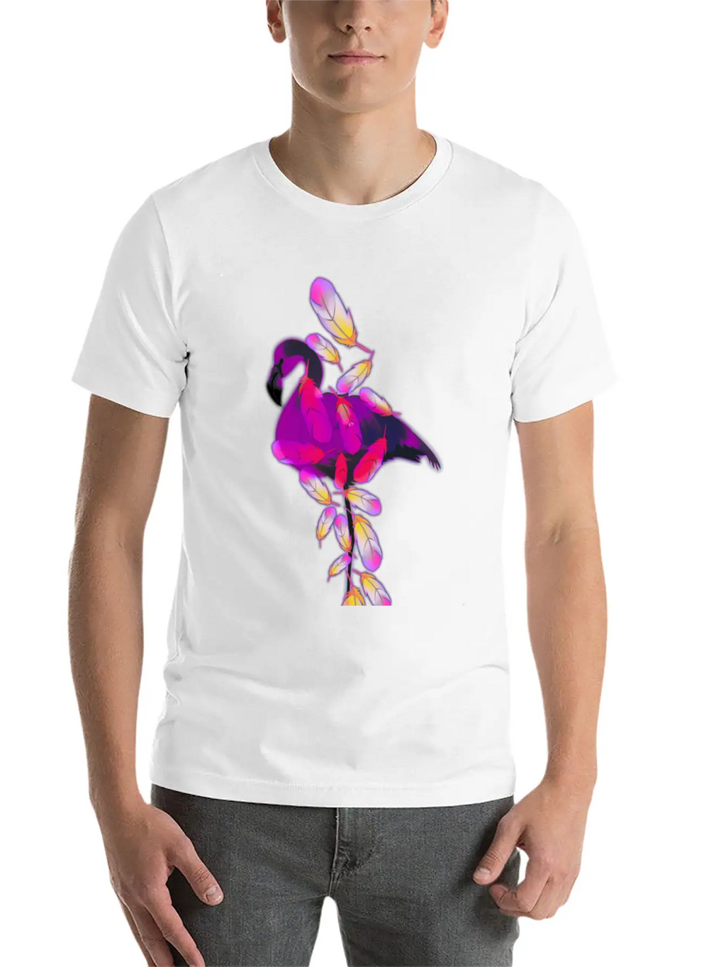 Flamingo Breathable Soft Cotton T-Shirt – Timeless Casual Look