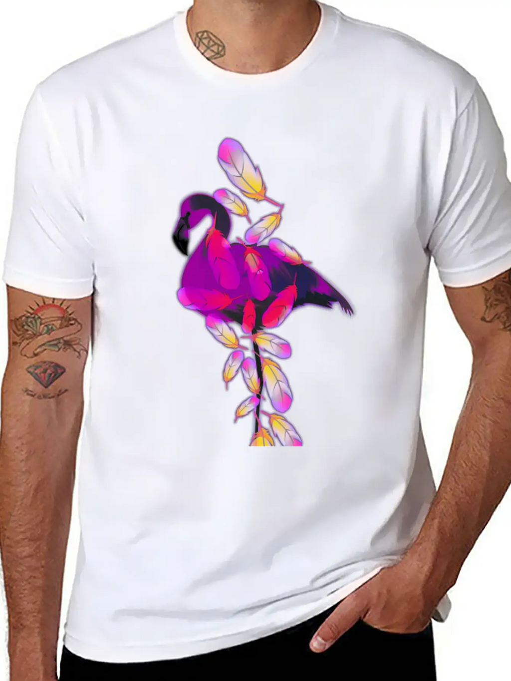 Flamingo Breathable Soft Cotton T-Shirt – Timeless Casual Look