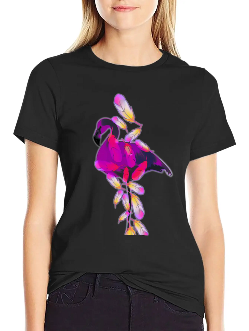 Flamingo Breathable Soft Cotton T-Shirt – Timeless Casual Look