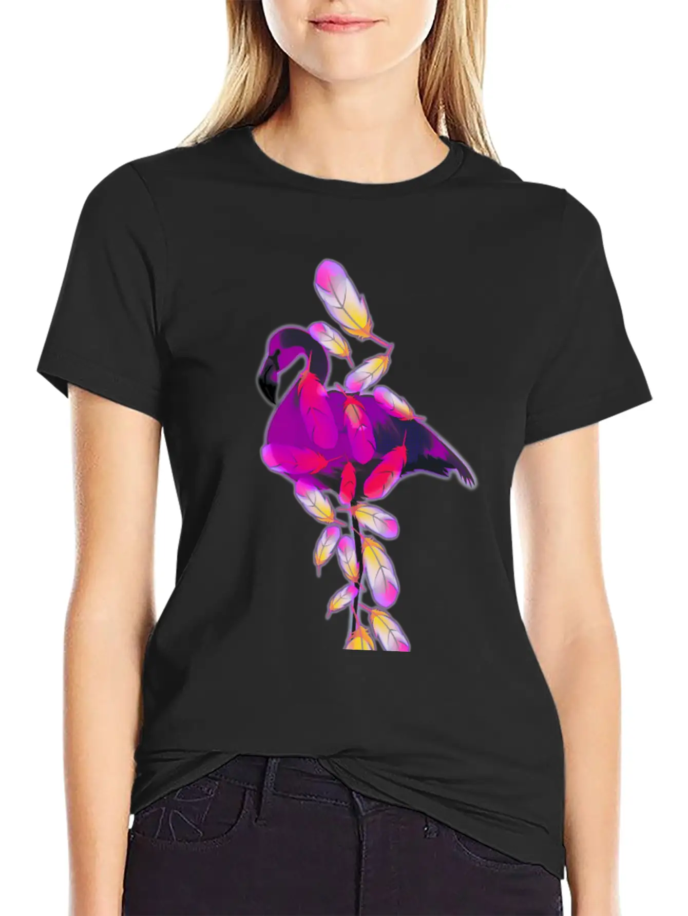 Flamingo Breathable Soft Cotton T-Shirt – Timeless Casual Look