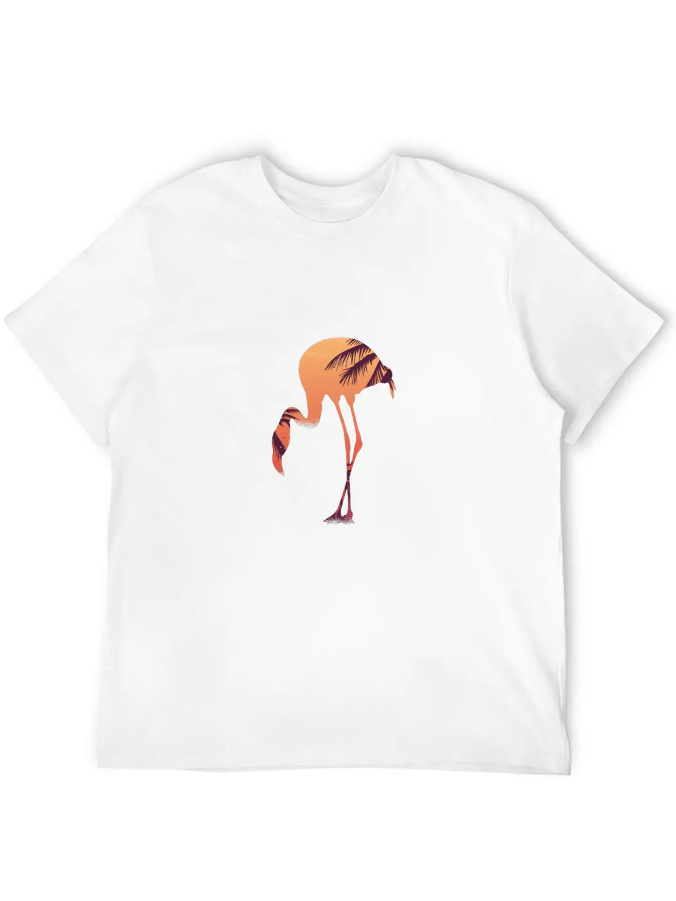 Flamingo Flamingos Drawing Breathable Soft Cotton T-Shirt – Timeless Casual Look