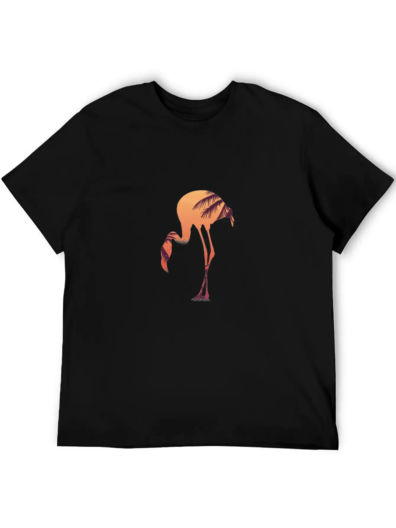 Flamingo Flamingos Drawing Breathable Soft Cotton T-Shirt – Timeless Casual Look