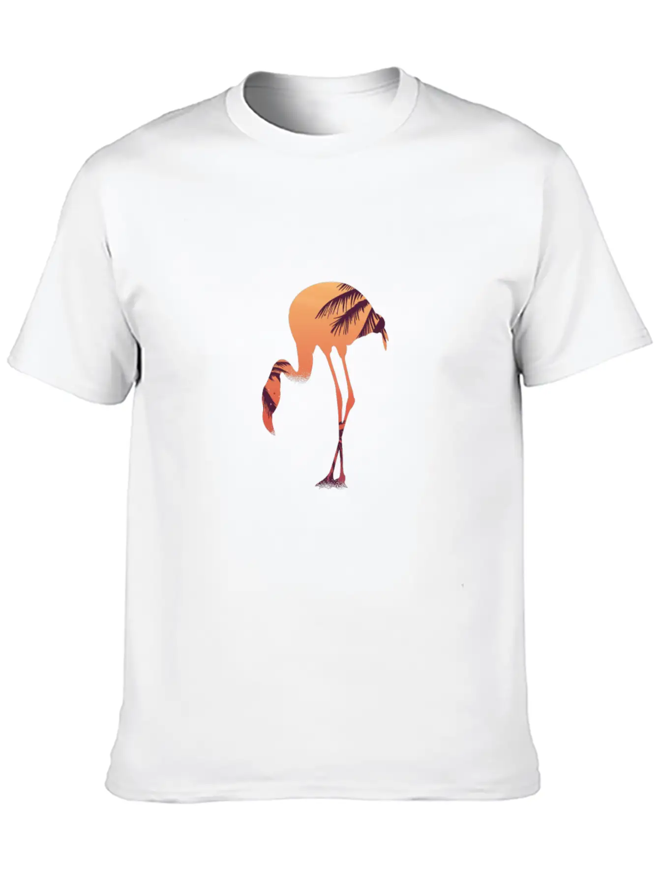 Flamingo Flamingos Drawing Breathable Soft Cotton T-Shirt – Timeless Casual Look