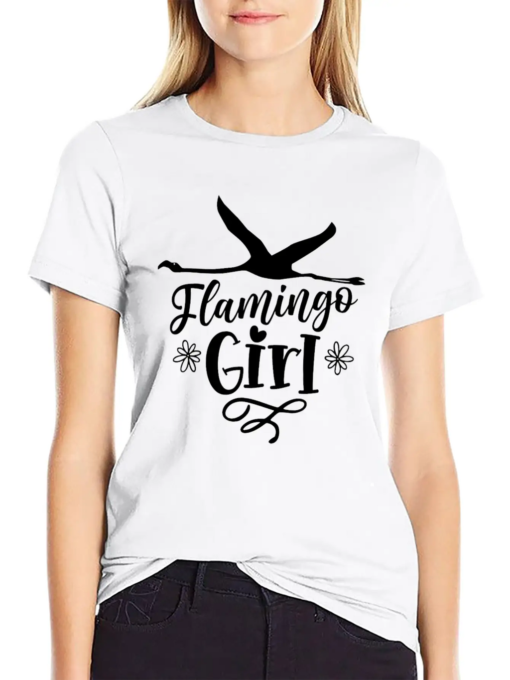 Flamingo Girl Animal Sayings Flamingos Cute Unisex Casual T-Shirt – Clean Design For Daily Comfort