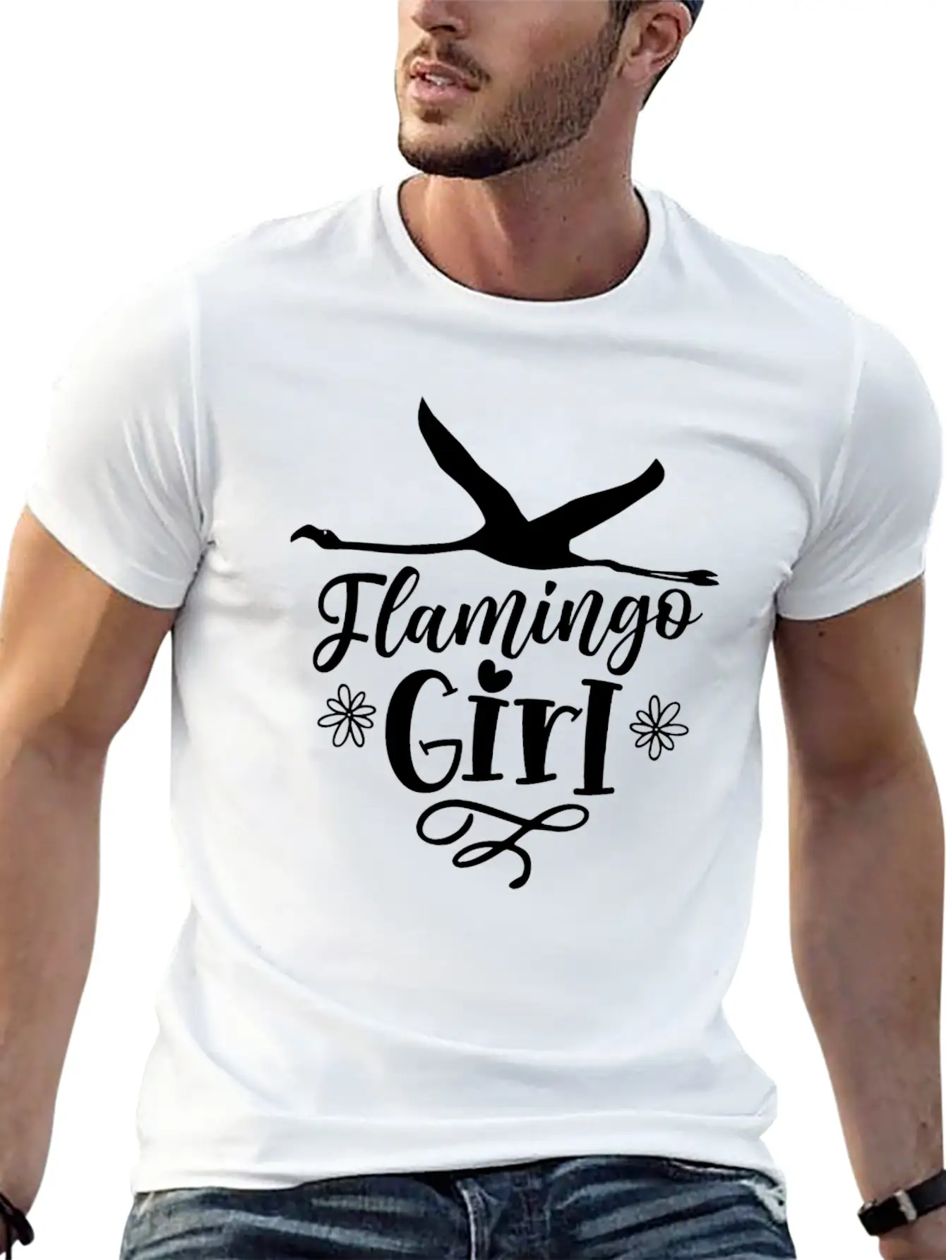 Flamingo Girl Animal Sayings Flamingos Cute Unisex Casual T-Shirt – Clean Design For Daily Comfort