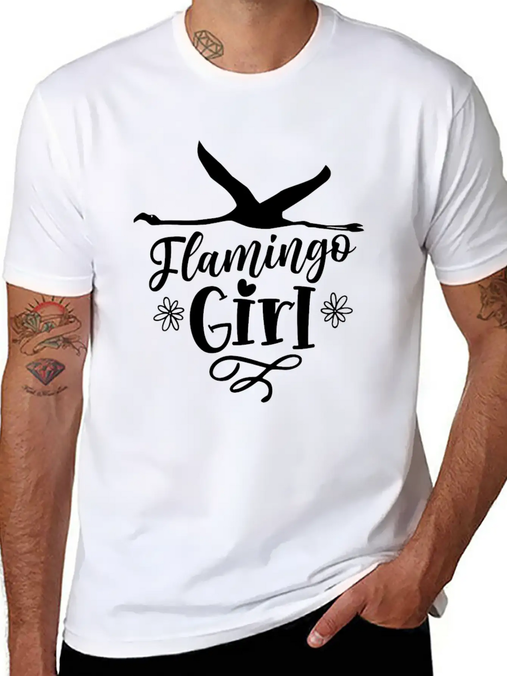 Flamingo Girl Animal Sayings Flamingos Cute Unisex Casual T-Shirt – Clean Design For Daily Comfort